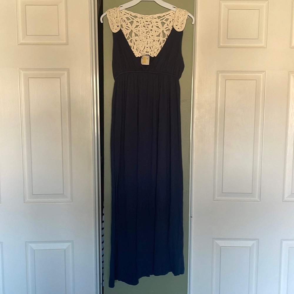 Sis Sis Navy Sundress, Excellent Condition! Knitted Back Design